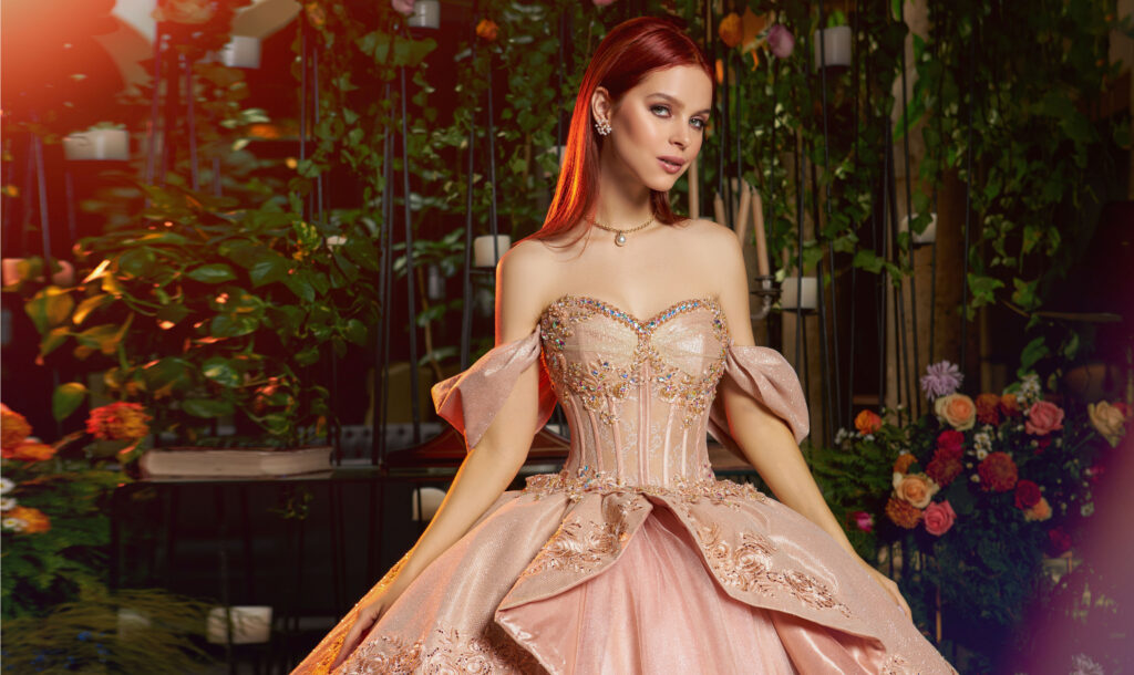 Vestido para Quince Color Rosa Desmontable
