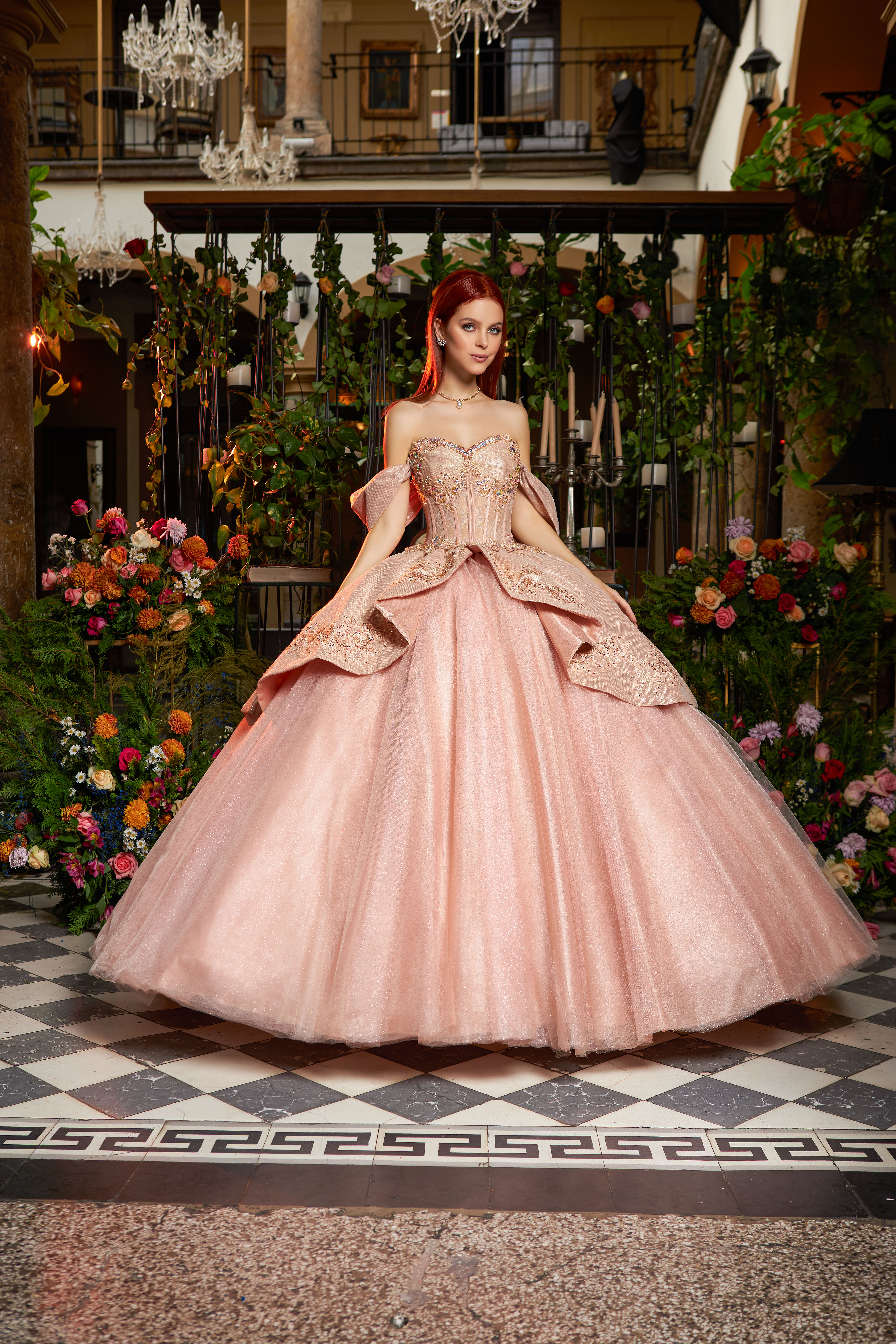 Vestido para Quince Color Rosa Desmontable