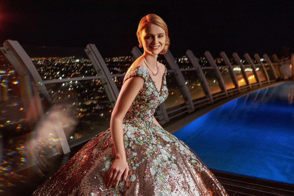 Vestido en Lentejuela Dorada Brillante