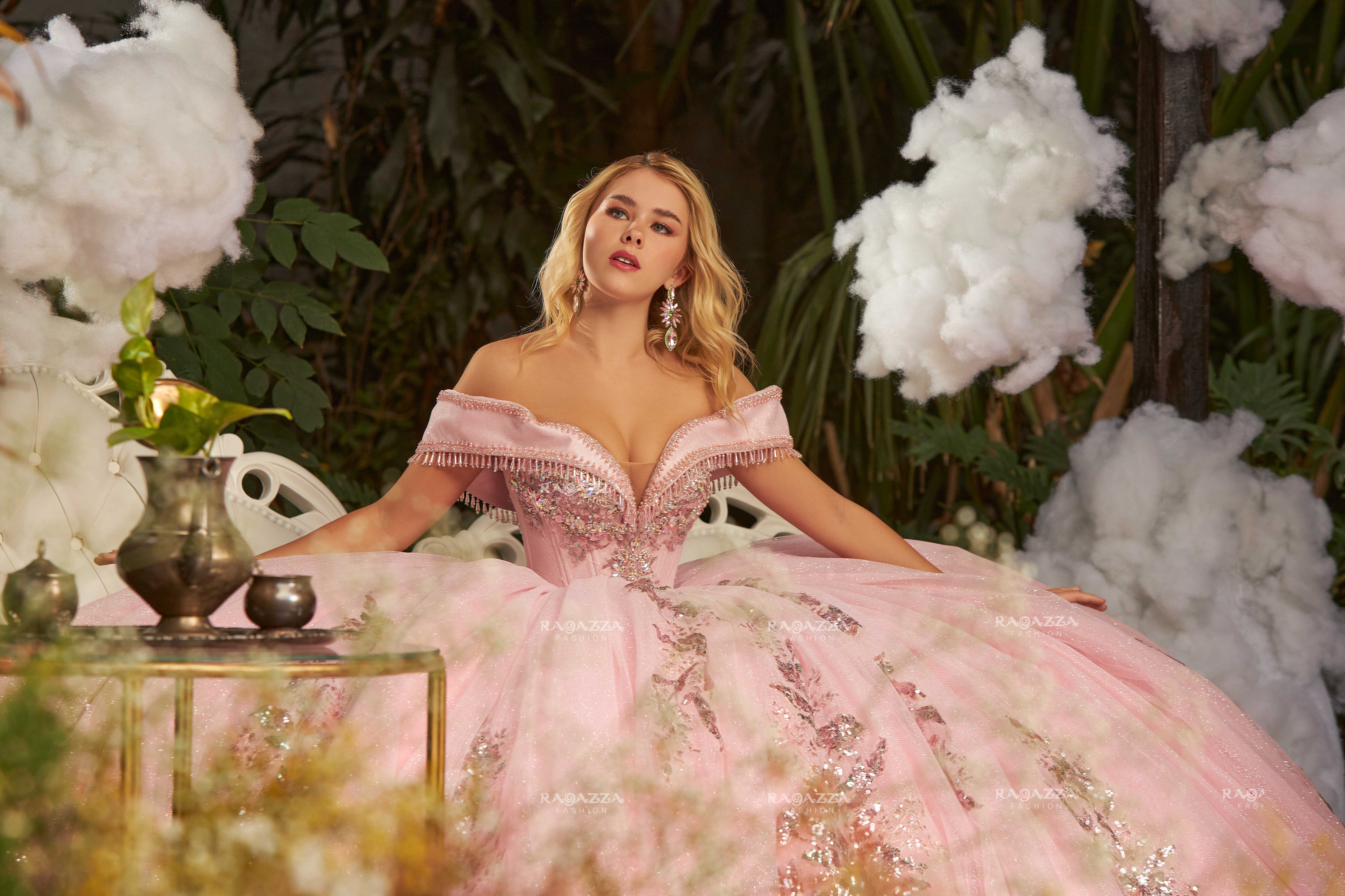 Vestido Palo de Rosa para Quiceañera