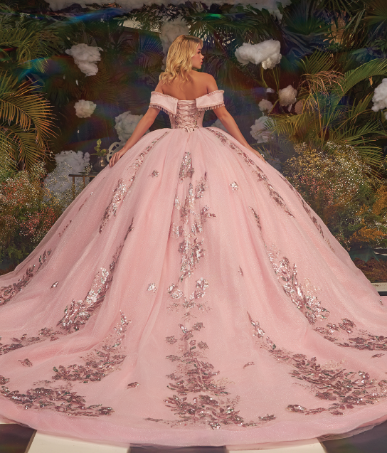 Vestido Palo de Rosa para Quiceañera