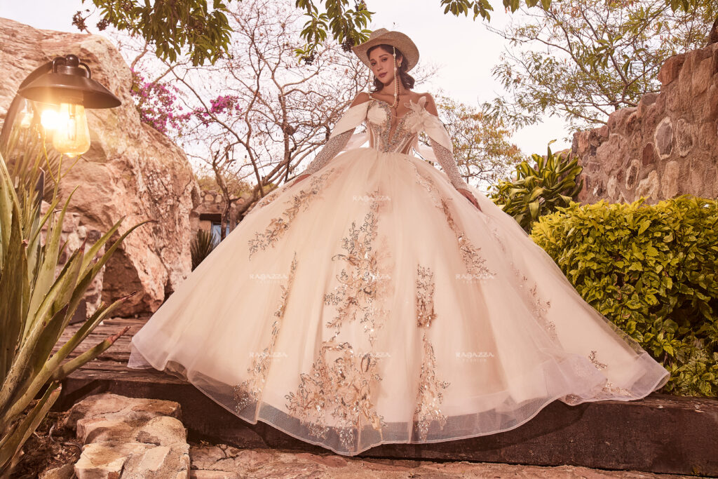 Vestido Dorado para XV