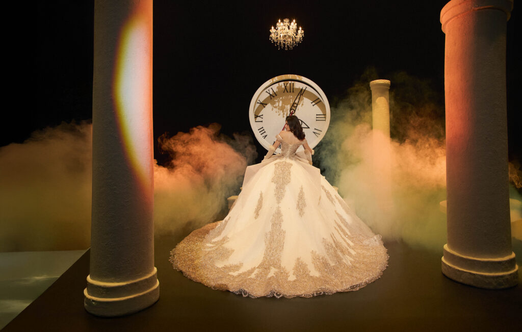Vestido Dorado para Quinceañera 